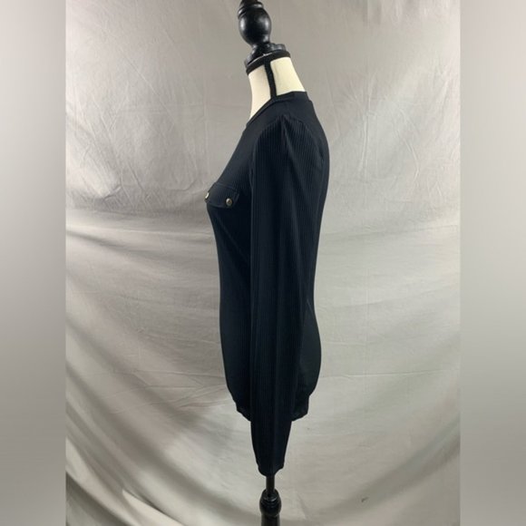 Zara Black Rib Knit Top - Picture 3 of 5